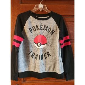 Mighty Fine Pokemon Trainer sweat shirt Size M Teen